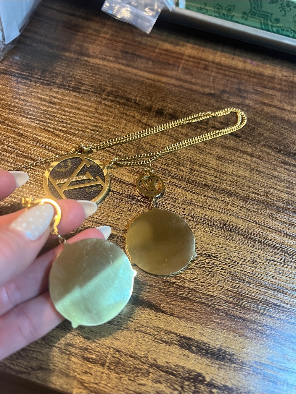 See Video - LuLu Style - Gold Monogram Drop Earrings - Turn over for details